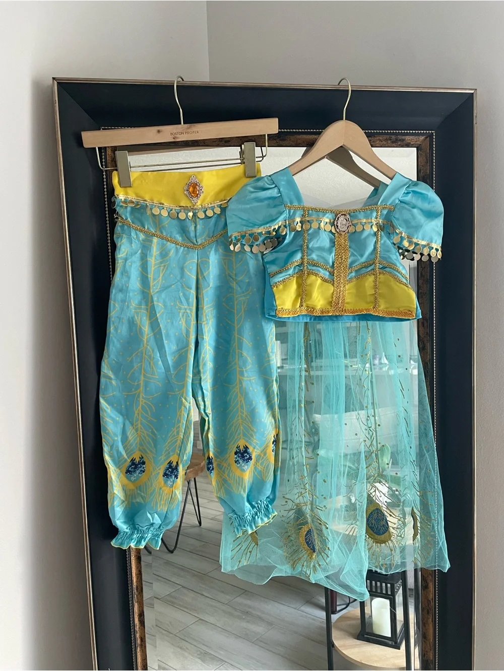 Disney Princess Jasmine Costume Set Girls Size 7/8 Halloween Dress Up Cosplay